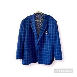 Oak Hill Mens Blazer Sport Coat Two Button Jacket Size 54R Casual Suit B…
